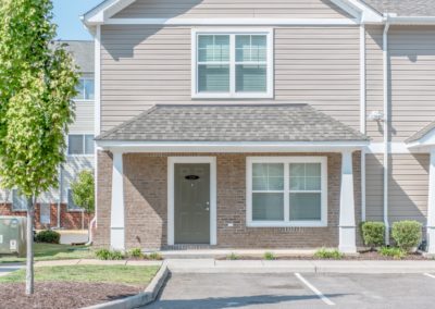 the exterior of a townhome