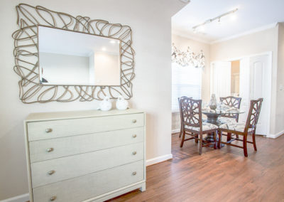 dining table and a hutch